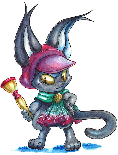 Luficius - Half Cat, Half Cait Sith The main character of Cait Sith Quest. Due to a life of neglect, this little fellow goes out into the world desiring to prove himself as a hero. He is seeking adventure and fame, but will inadvertently find himself instead.
